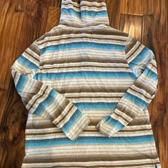 Flag & Anthem Men's Baja Striped Long Sleeve Henley Hoodie - Picture 3 of 3